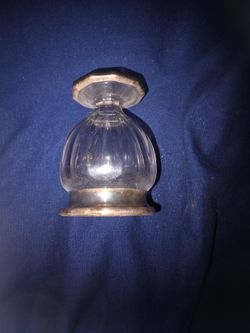 Cut Glass Urn with Silver-Plate Trim