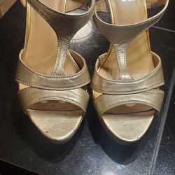 Gold High Heels Size 9 $20 Obo