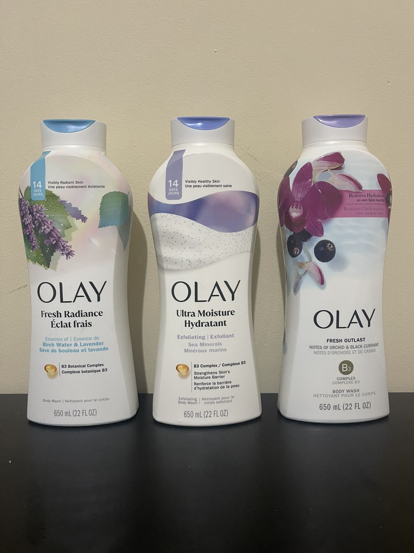 Lot Of 3 Olay Body Wash