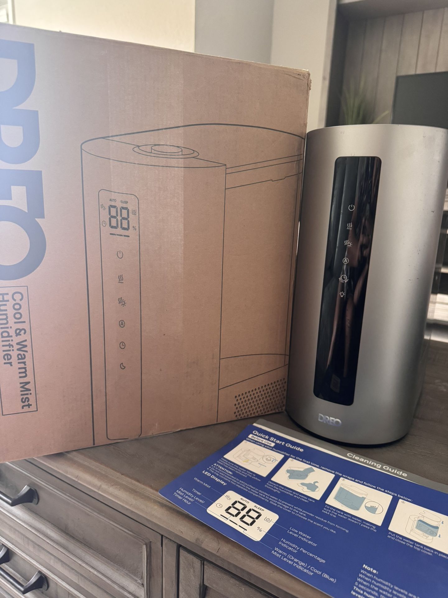 Dreo 6L Humidifier for Bedroom, Smart Warm & Cool Mist for Large Room, 60Hr Quiet Runtime for Baby, Plant, Humidity Sensor, Indicator Light, 12H Time