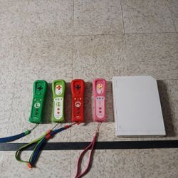 Wii with special edition controllers.