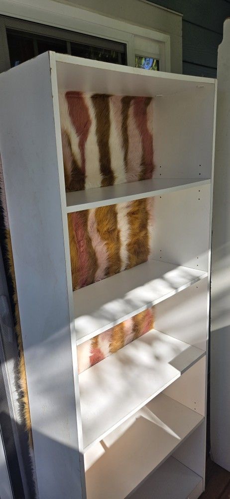 Bookshelf W/4 Shelves Fur Backing