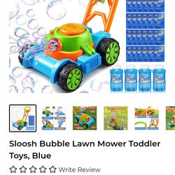 Toy bubble lawn mower