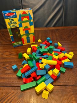 Melissa & Doug Wooden Building Blocks