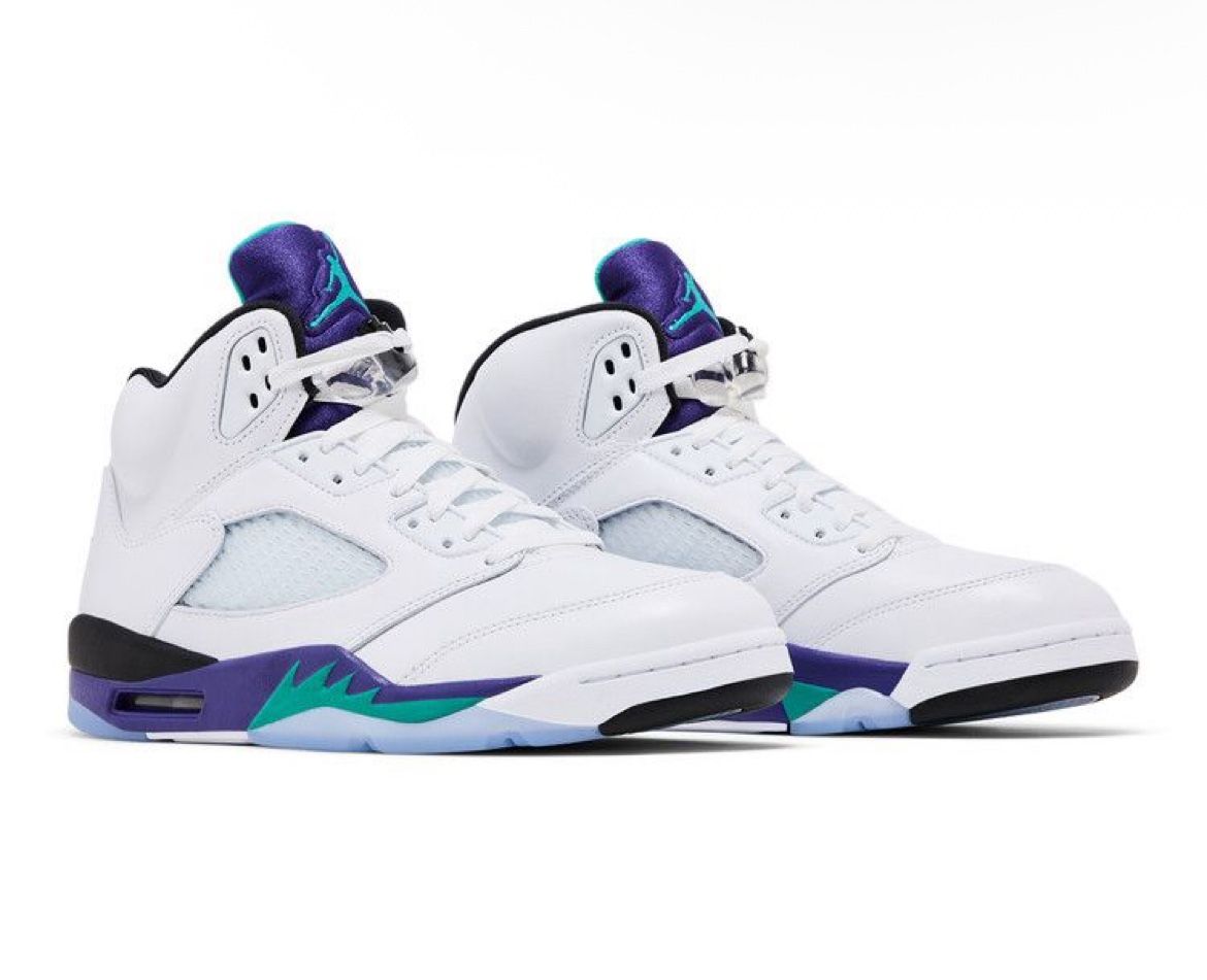 Nike Air Jordan 5 Retro Grape 2025 Men's Size 12,13 & 14 HQ7978-100 New With Box