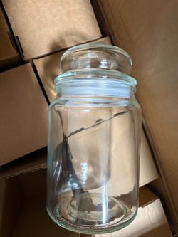 36 glass candy jars. 26 oz storage containers