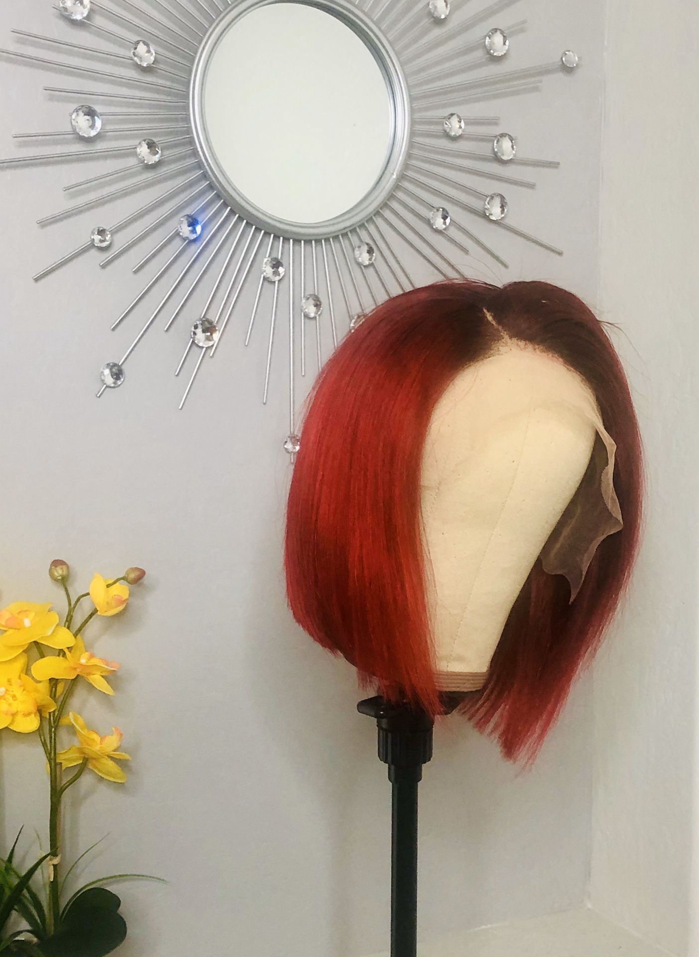 10” Body Wave Red Bob Lace Frontal Wig- Available NOW