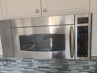 GE Stainless Steel Over-the-Range Microwave + Vent Hood