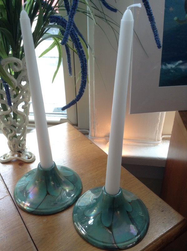 Iridescent Candlestick Holders