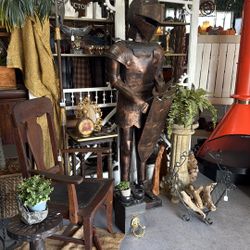 Vintage Handmade Medieval Knight Statue 