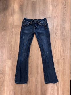 L.A. Idol low rise bootcut jeans with rhinestone detailing size 7