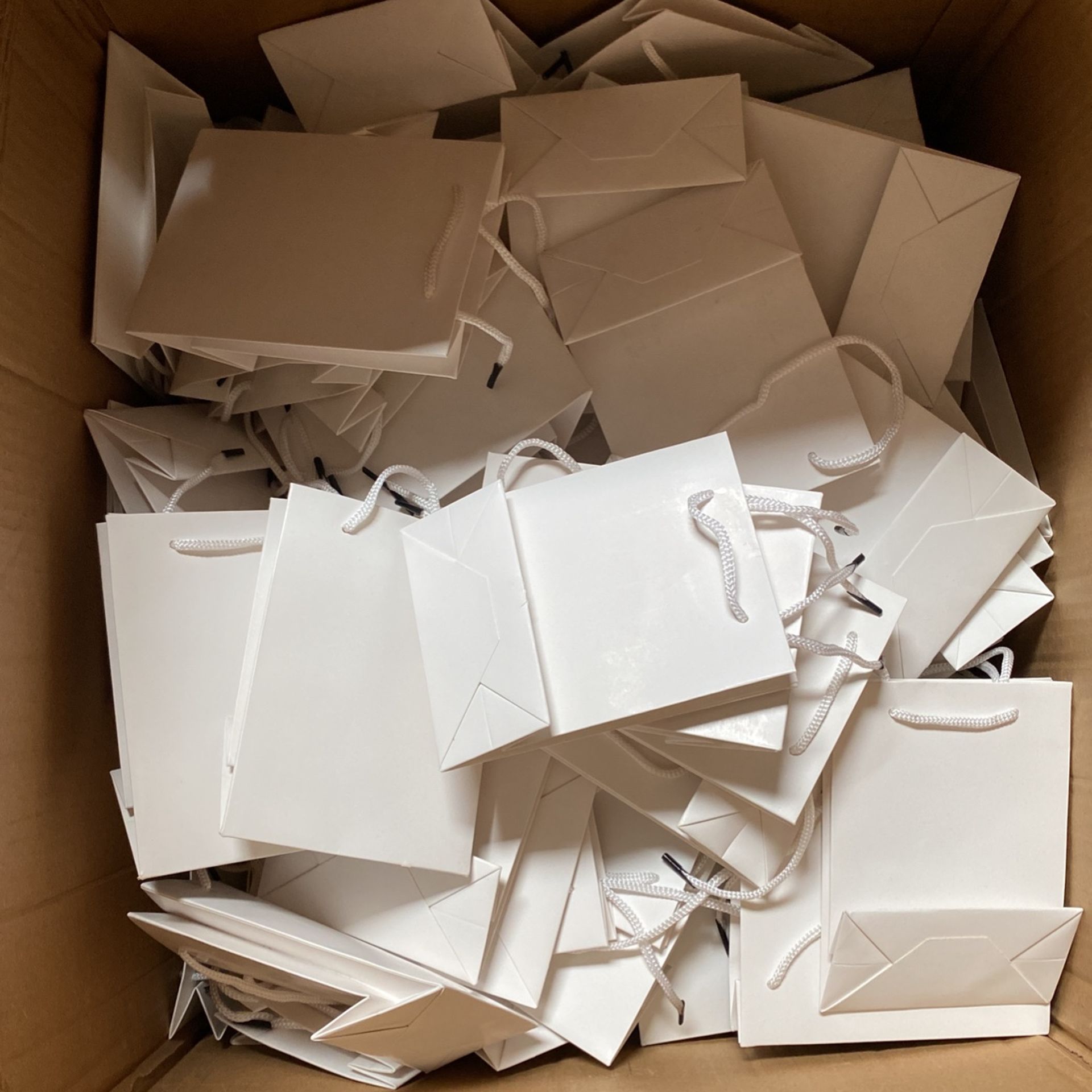 OccasionALL 12 Piece 6.3x2.36x4.7Extra Small White Paper Bags
