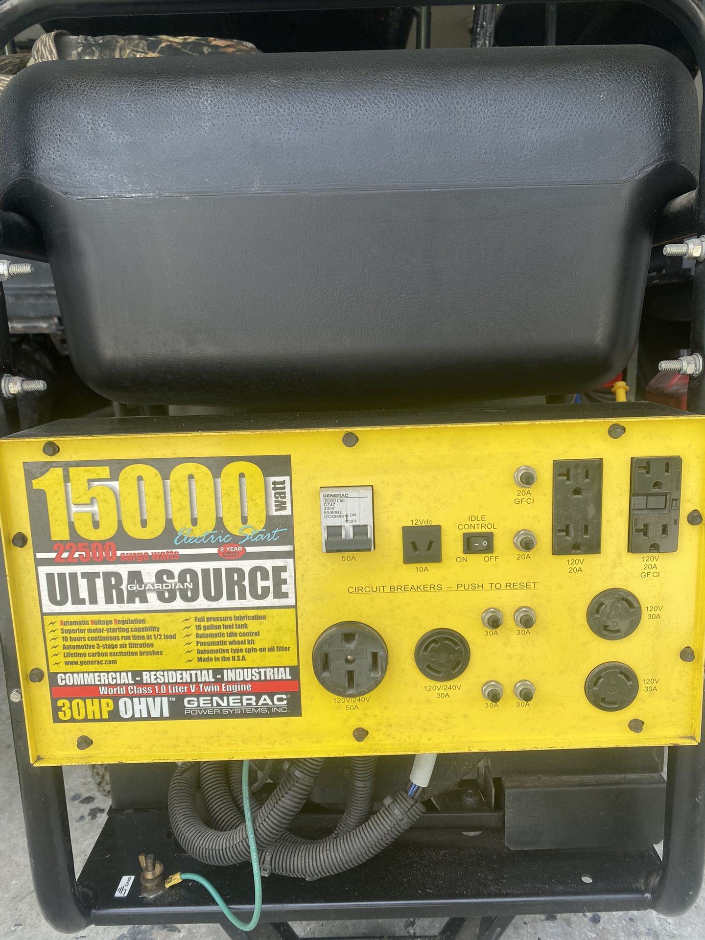 Generac 15000 Generator Push Button Start for Sale in Vlg Wellingtn, FL OfferUp