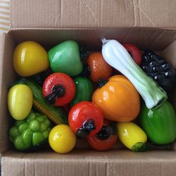 Handblown Glass Fruits And Vegetables 