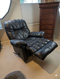 Real leather recliner