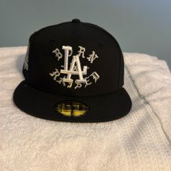 Black 2024 Born x Raised Los Angeles Dodgers New Era Champions Fitted Hat Slate 7 