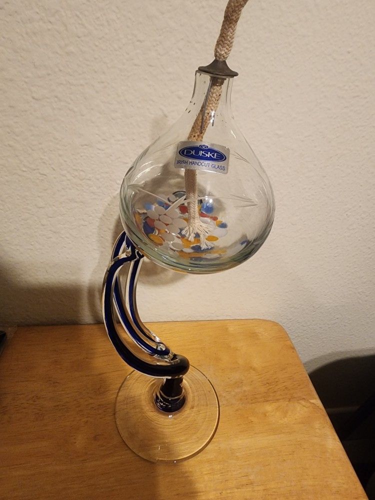 Jozefina Krosno Handmade 8" Oil Lamp