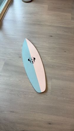 minnie mouse wooden surfboard decor