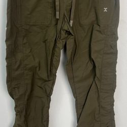 Xersion Olive Green Mid Rise Water Repelelent Jogger Pants Womens size XL