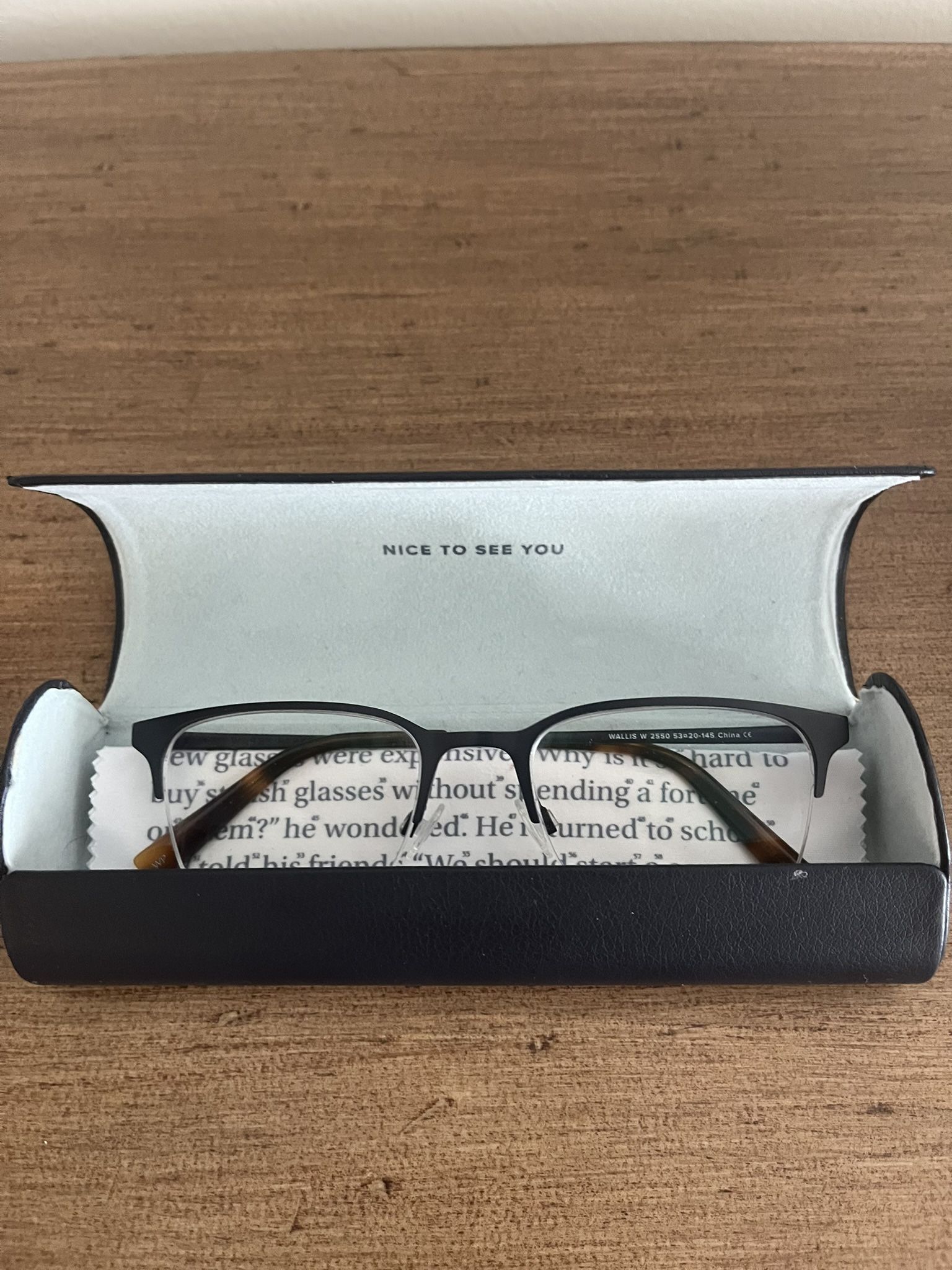 Warby Parker Glasses Frame - Brushed Navy - Wallis W 2550