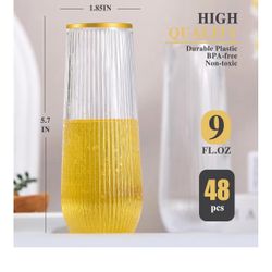 24 Plastic Champagne Flutes 