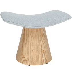 MINCETA Vanity Stool, Modern Ottoman Foot Stool with Performance Fabric Makeup Chair with High Density Foam Cushion Padded Vanity Seat (CH8)