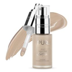 PUR Cosmetics 4-in-1 Love Your Selfie Longwear Foundation and Concealer - Unique, Dual-Applicator Component - Covers Blemishes and Imperfection - Redu