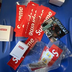 Supreme Stickers And Shower Caps 