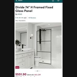Framed Shower Glass Divider