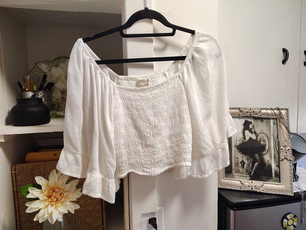 Off The Shoulder Crop Blouse