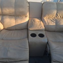 Duel Leather Recliner 