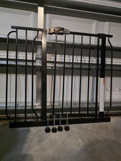 Black Metal Baby Safety Gate with Hardware