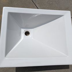 White Kohler Vessel Sink 18 X 14