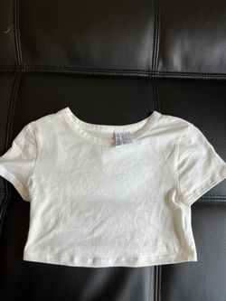 white crop top h&m