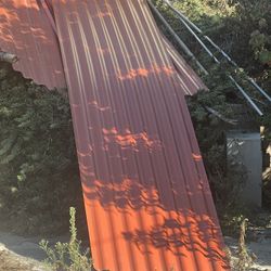 Free used Corrugated Roofing, Great For Projects like Sheds, Shades, Patios, Chicken Coops, Etc