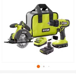 ONE+ 18V Cordless 2-Tool Combo Kit with Drill/Driver, Circular Saw, (2) 1.5 Ah Batteries, and Charger