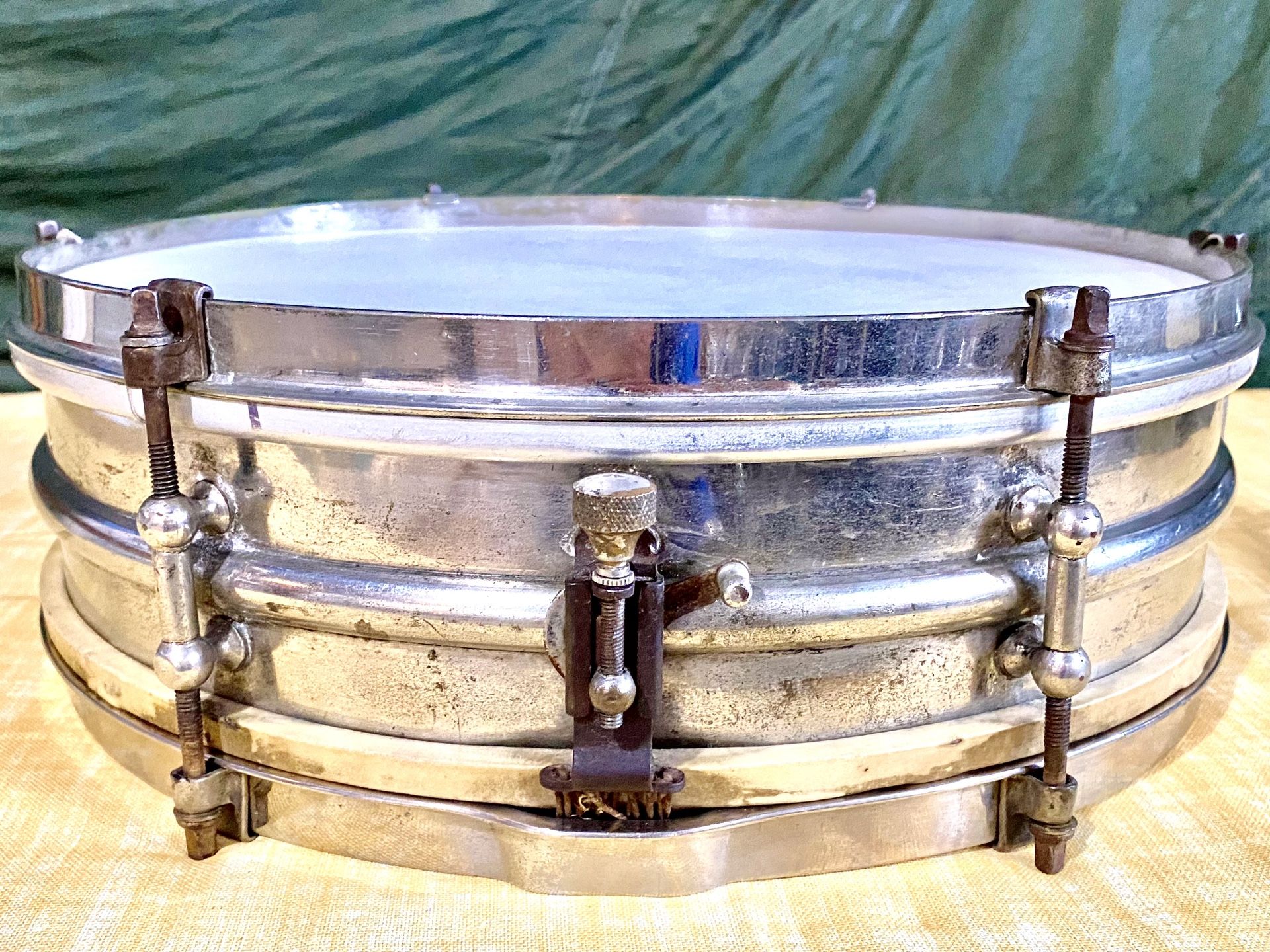 Early 20s Ludwig & Ludwig Nckel Over Brass 4x14” Shell Snare Drum