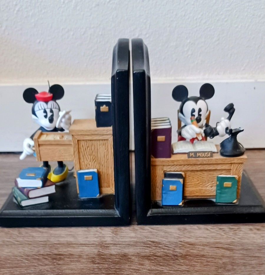 Disney Certified Mickey Mouse & Minnie Mouse Bookends
