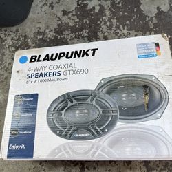 4-Blaupunkt GTX690 900W 6" x 9" 4-Way 4-Ohm Car Coaxial Speakers 6 x 9 inch NEW Bundle