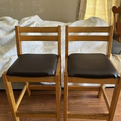 Set Of Two High Chairs
