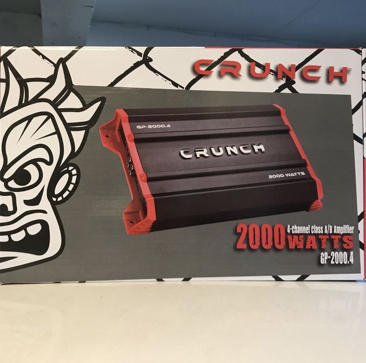 Crunch 4 Channel Voice Amplifier 2,000 Watts Brand New In Box 