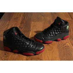 Air Jordan 13 Retro Black Gym Red 6Y Sneakers 2014
