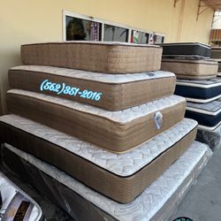 Queen Lesly Mattress And Boxspring Bed Set New Cama Colchon Y Tambor 