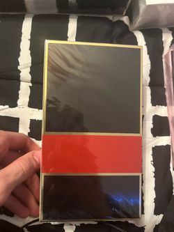 Black and Red Gold-Trim Makeup Palette
