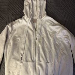 White Zip Up