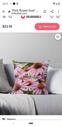 Flower Pillow On Red Bubble