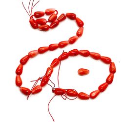 Lot Of Teardrop Coral Beads 
