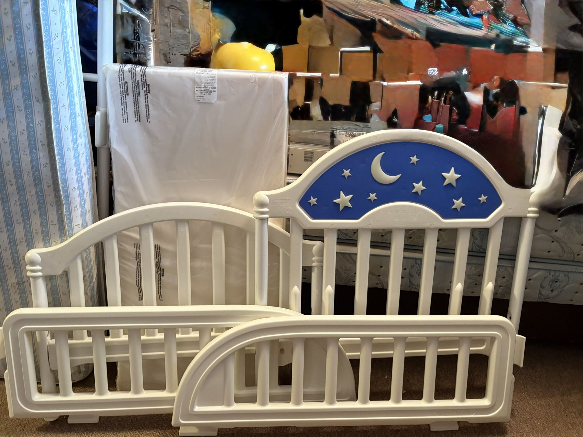 Toddler Bed/Mattress, Playpen, High Chair, Crib Mattress & Horse
