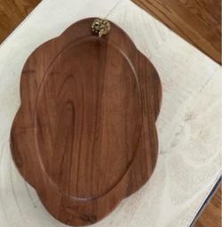 18" Long Wood Scallop Oval Tray - Hearth & Hand with Magnolia