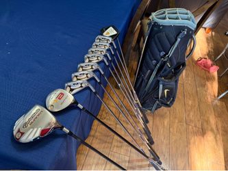 Men’s TaylorMade golf clubs set Nike golf bag TaylorMade r7 irons